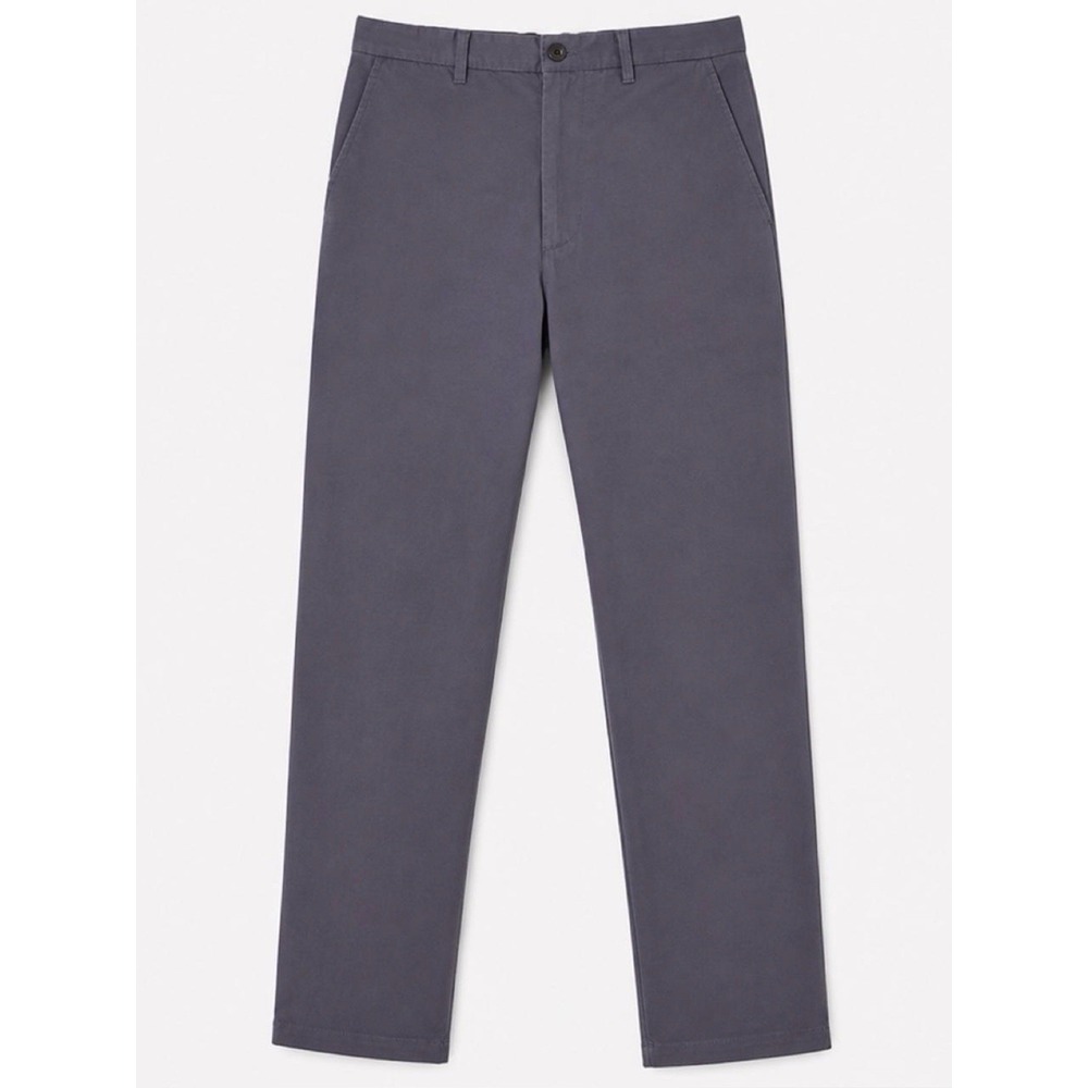 Stafford Men's Gray Stretch Cotton Twill Flat Front Straight Dress Pants 34"